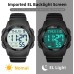 Beeasy Men Digital Sports Watch,Waterproof Watch with Stopwatch Countdown Timer Alarm Function Dual Time Rubber Strap Wrist Watch for Men/Student