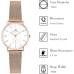 WM WELLY MERCK Watches for Women Thin,36MM Classic Minimalist Ultra Slim Stainless Steel Case with Swiss Quartz Movement,Sapphire Glass