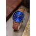 BRIGADA Men's Watches Black Blue Business Casual Waterproof Quartz Wrist Watch for Men