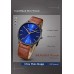 BRIGADA Men's Watches Black Blue Business Casual Waterproof Quartz Wrist Watch for Men