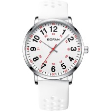 BOFAN Nurse Watch for Nurse,Medical Professionals,Students,Doctors with Various Medical Scrub Colors,Easy to Read Dial,Second Hand and 24 Hour,Soft and Breathable Silicone Band,Water Resistant