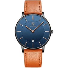 BEN NEVIS Mens Watches, Minimalist Fashion Simple Wrist Watch for Men Analog Date with Leather Strap