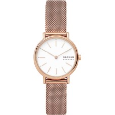 Skagen Women's Signatur Stainless Steel Japanese-Quartz Watch with Stainless-Steel Strap, Rose Gold, 14 